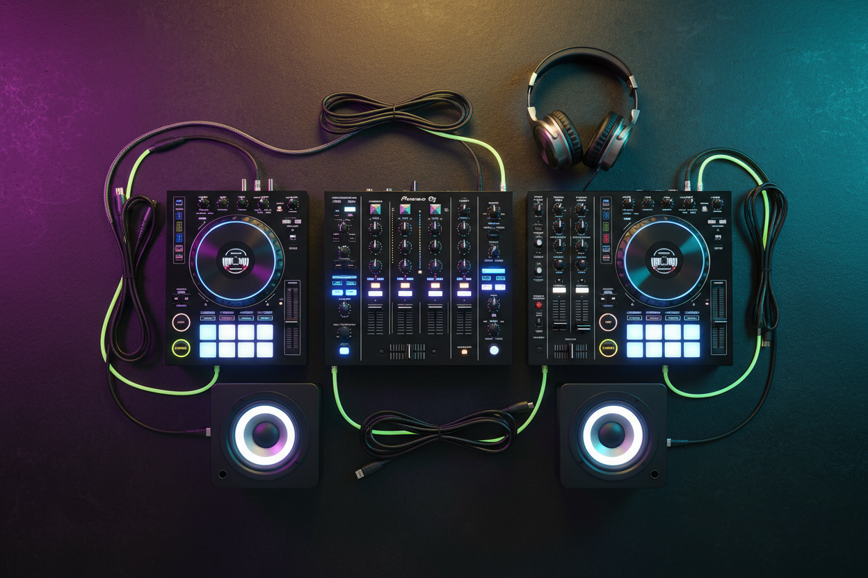 AlphaTheta 4× CDJ-3000X + DJM-V10 Bundle