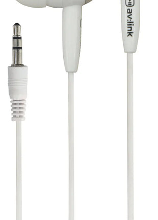 AV:Link In ear stereo earphones, White, EC9W AV:Link