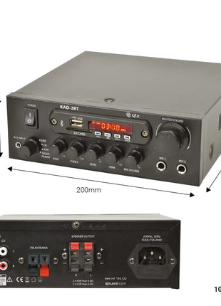 Digital Stereo Amplifier with Bluetooth KAD-2BT Digital stereo amplifi QTX