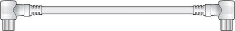 AV:Link Coaxial lead right angle plugs 0.5m AV:Link