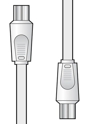 AV:Link Coaxial lead plug to socket 2.0m AV:Link