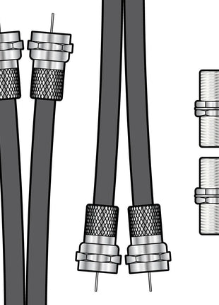AV:Link Twin RG6 Satellite Ext Kit 1.0m AV:Link