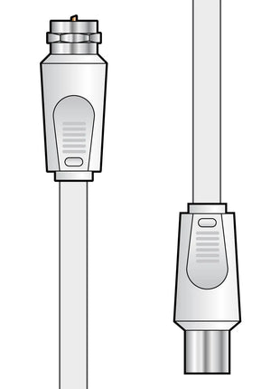 AV:Link Coaxial F-type plug to Coax plug lead 2.0m AV:Link