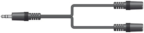 AV:Link 3.5mm stereo plug to 2 x 3.5mm stereo sockets lead 1.2m AV:Link