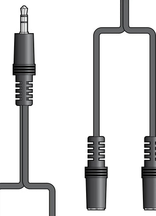 AV:Link 3.5mm stereo plug to 2 x 3.5mm stereo sockets lead 1.2m AV:Link