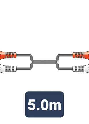 AV:Link 2 x RCA plugs to 2 x RCA plugs lead 5.0m AV:Link