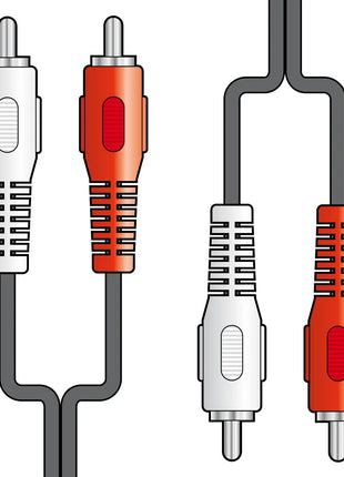 AV:Link 2 x RCA plugs to 2 x RCA plugs lead 5.0m AV:Link