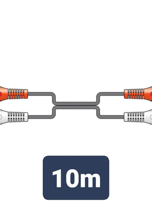 AV:Link 2 x RCA plugs to 2 x RCA plugs lead 10.0m AV:Link