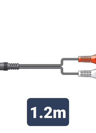 AV:Link 3.5mm stereo plug to 2 x RCA plugs lead 1.2m AV:Link