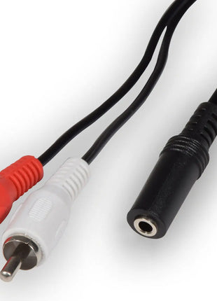 AV:Link 2 x RCA to 3.5mm stereo sockets adaptor lead 0.2m AV:Link