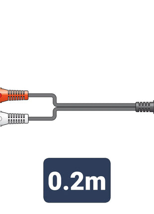 AV:Link 2 x RCA to 3.5mm stereo sockets adaptor lead 0.2m AV:Link