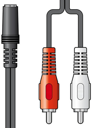 AV:Link 2 x RCA to 3.5mm stereo sockets adaptor lead 0.2m AV:Link