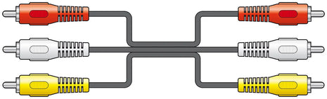 AV:Link 3 x RCA plugs to 3 x RCA plugs lead 1.2m AV:Link