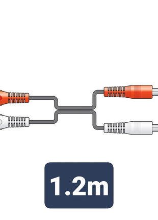 AV:Link 2 x RCA plugs to 2 x 6.3mm mono plugs lead 1.2m AV:Link