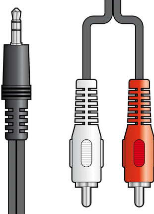 AV:Link 3.5mm stereo plug to 2 x RCA plugs lead 3.0m AV:Link