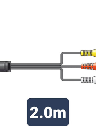 AV:Link Camcorder lead, 3.5mm plug to 3 x RCA plug 2.0m AV:Link