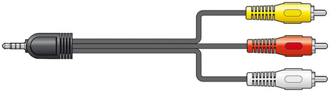 AV:Link Camcorder lead, 3.5mm plug to 3 x RCA plug 2.0m AV:Link