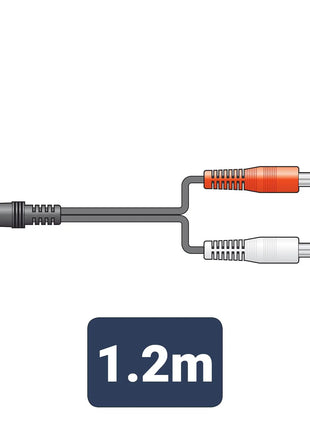 AV:Link 3.5mm stereo plug to 2 x 6.3mm mono plug 1.2m AV:Link