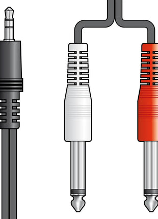AV:Link 3.5mm stereo plug to 2 x 6.3mm mono plug 1.2m AV:Link