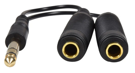 AV:Link 6.3mm Headphone/Audio Splitter Lead 0.2m AV:Link