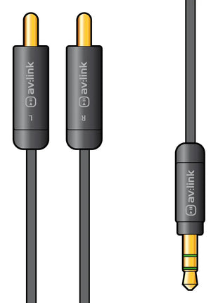 AV:Link Precision 3.5mm stereo plug to 2xRCA plugs lead 1.5m AV:Link
