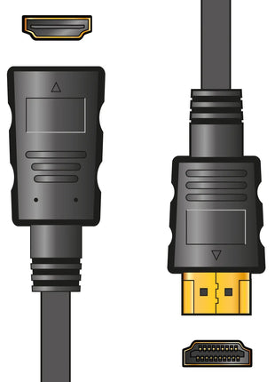 AV:Link HDMI Extension Lead 0.5m AV:Link