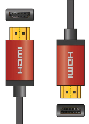 AV:Link 4K Colour Shell HDMI Lead 5.0m Red AV:Link