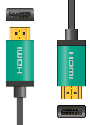 AV:Link 4K Colour Shell HDMI Lead 1.5m Green AV:Link