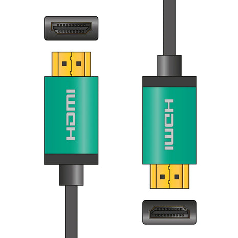 AV:Link 4K Colour Shell HDMI Lead 5.0m Green AV:Link