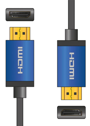 AV:Link 4K Colour Shell HDMI Lead 10.0m Blue AV:Link