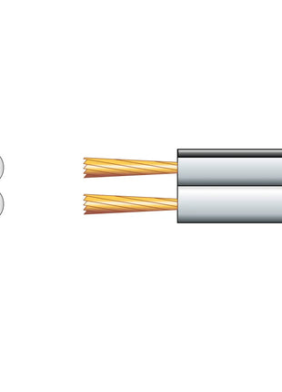 AV:Link Fig8 Speaker Wire White/Black Polarity 10m AV:Link
