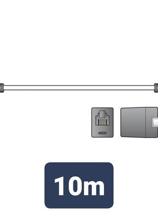 AV:Link RJ11 modem lead with BT adaptor 10.0m AV:Link
