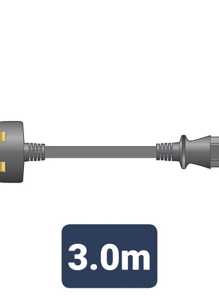 Mercury Power Lead UK Plug - IEC Black 3.0m Mercury