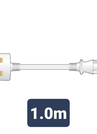 Mercury Power Lead UK Plug - IEC White 1.0m Mercury