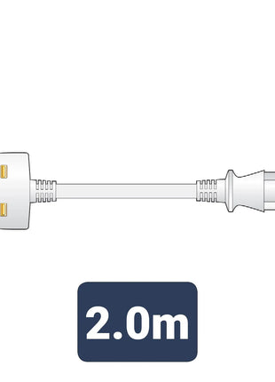 Mercury Power Lead UK Plug - IEC White 2.0m Mercury