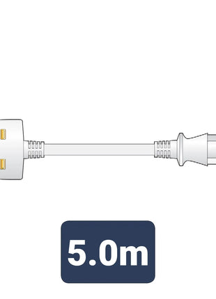 Mercury Power Lead UK Plug - IEC White 5.0m Mercury