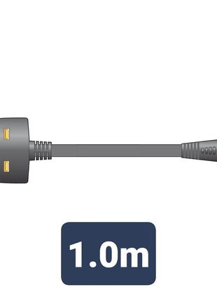 Mercury Mains Power Lead UK Plug - Fig 8 Black 1.0m Mercury