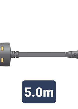 Mercury Mains Power Lead UK Plug - Fig 8 Black 5.0m Mercury