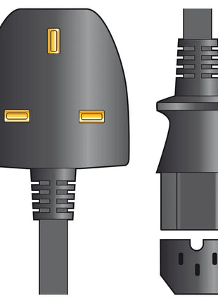Mercury Mains Power Lead UK Plug - IEC Hot Plug 1.0m Mercury