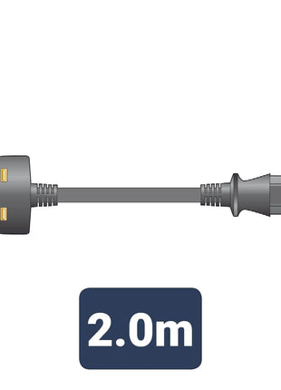 Mercury Mains Power Lead UK Plug - IEC Hot Plug 2.0m Mercury