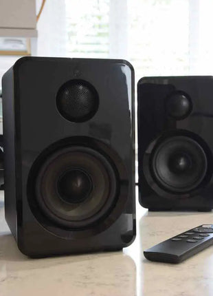 AV Link Active Bluetooth Bookshelf Speakers Black AV Link