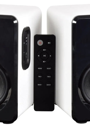 AV:Link Active Bluetooth Bookshelf Speakers White AV:Link