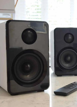 AV:Link Active Bluetooth Bookshelf Speakers White AV:Link