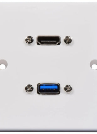 AV:Link Multimedia Wallplate with 8K HDMI and USB3.0 Sockets AV:Link