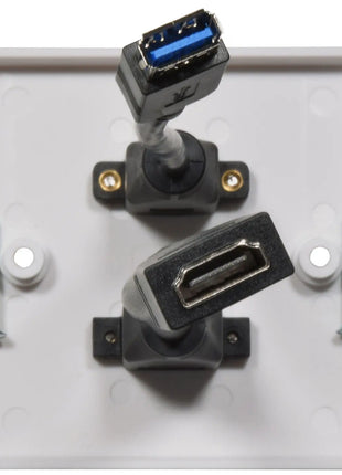 AV:Link Multimedia Wallplate with 8K HDMI and USB3.0 Sockets AV:Link