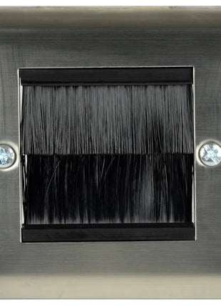 AV:Link Brush Wallplate 1G Steel AV:Link