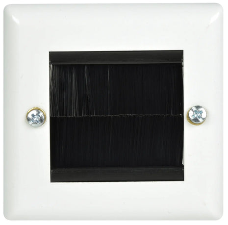 AV:Link Brush Wallplate 1G White Steel AV:Link