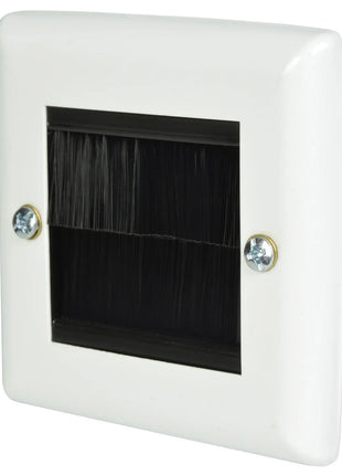 AV:Link Brush Wallplate 1G White Steel AV:Link