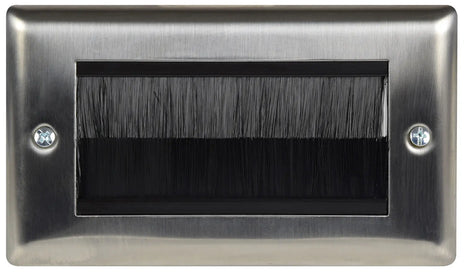 AV:Link Brush Wallplate 2G Steel AV:Link