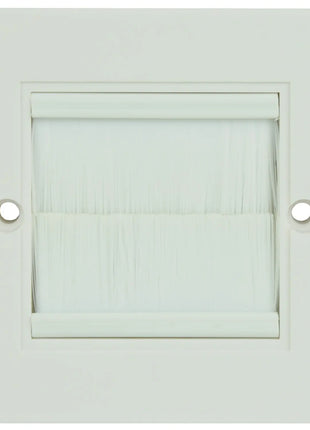 AV:Link White Single Gang Wallplate Brushes AV:Link